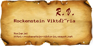 Rockenstein Viktória névjegykártya